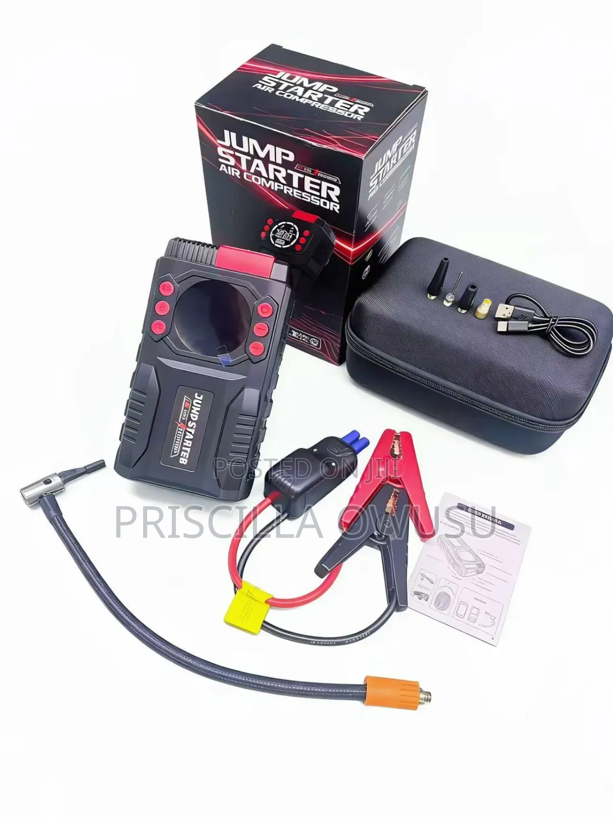 Car Jumper Starter, Tyre Pump, Powerbank and Torchlight