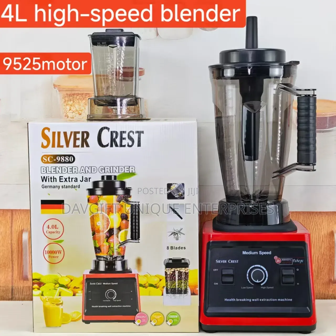 4L Cup Double Silver Crest Blender