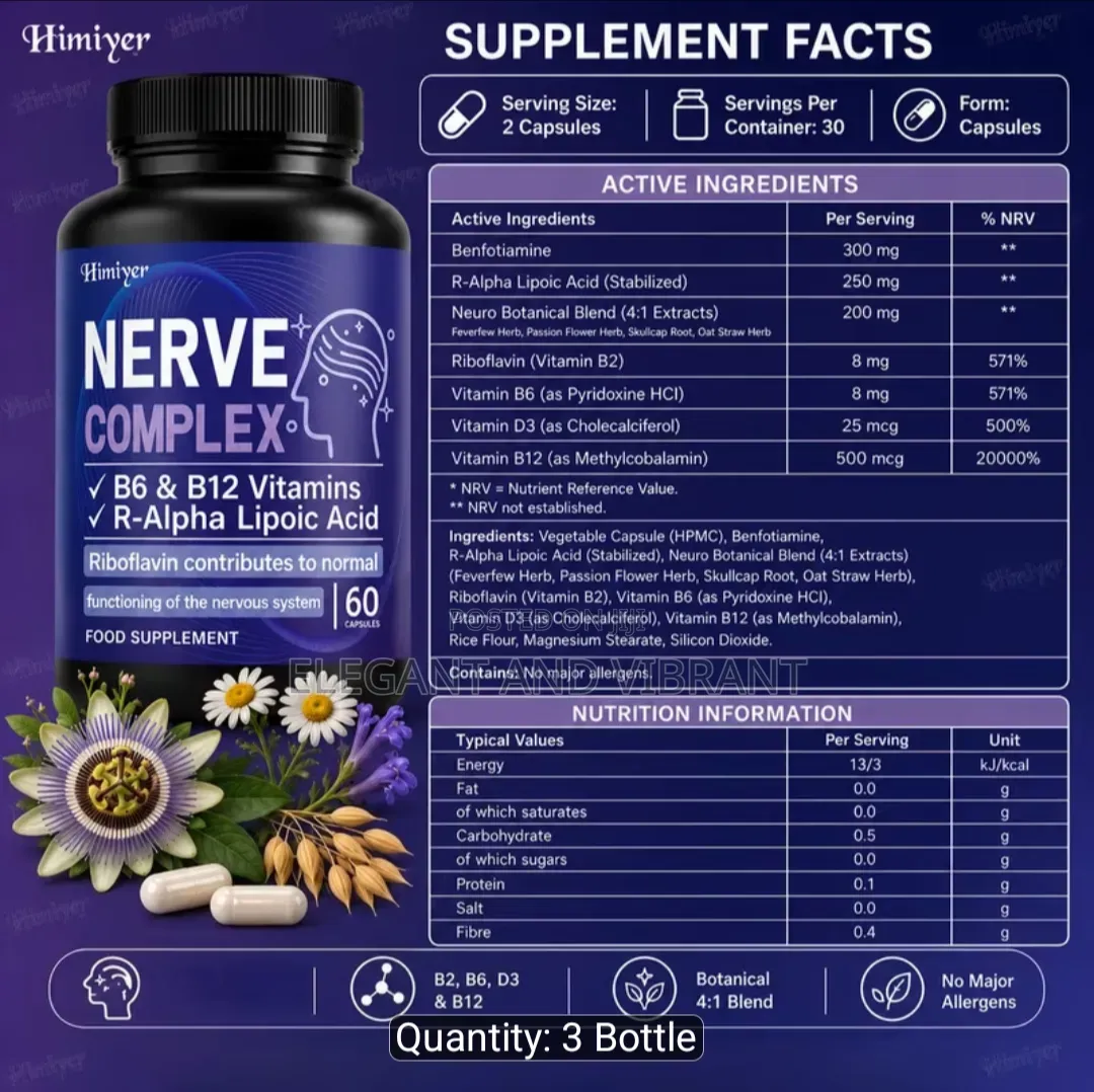 Complex With Befotiamin, R-Alpha Lipoic Acid,Riboflavin + B12, B6,d3