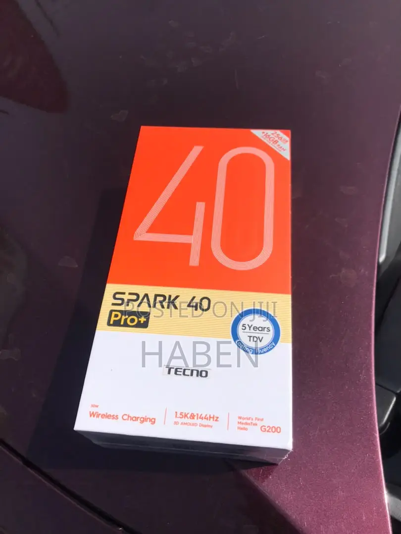 New Tecno Spark 40 Pro+ 256 GB Black