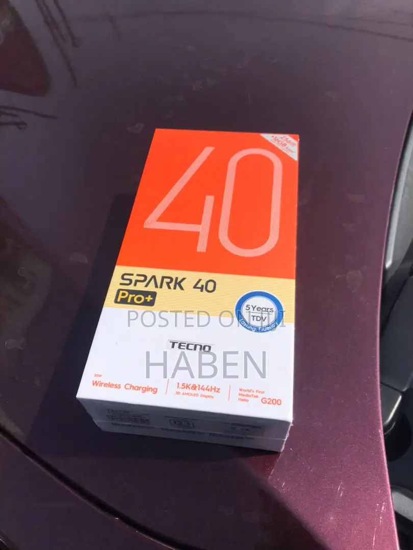 New Tecno Spark 40 Pro+ 256 GB Black