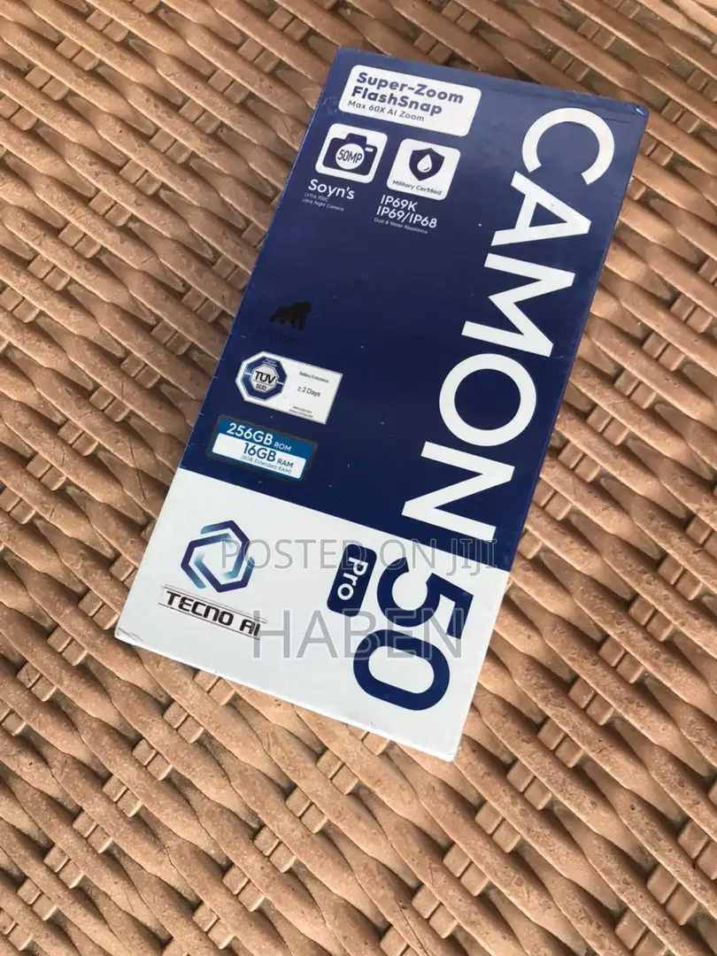New Tecno Camon 50 Pro 256 GB Black