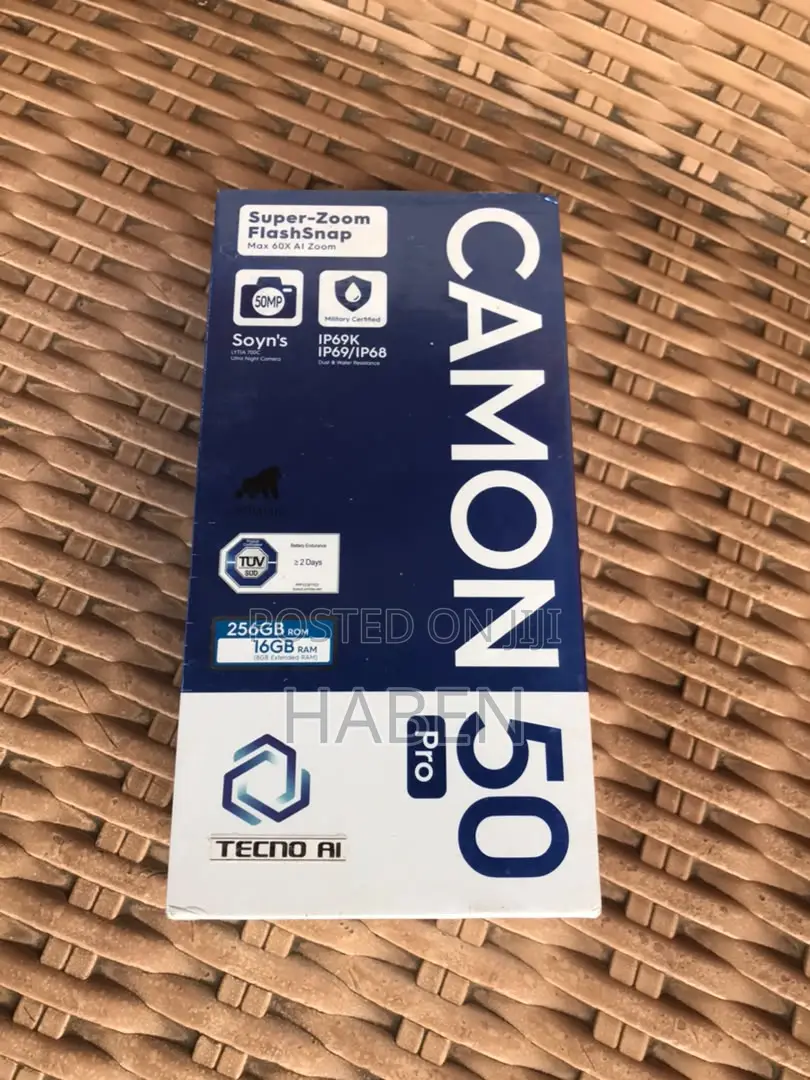 New Tecno Camon 50 Pro 256 GB Black