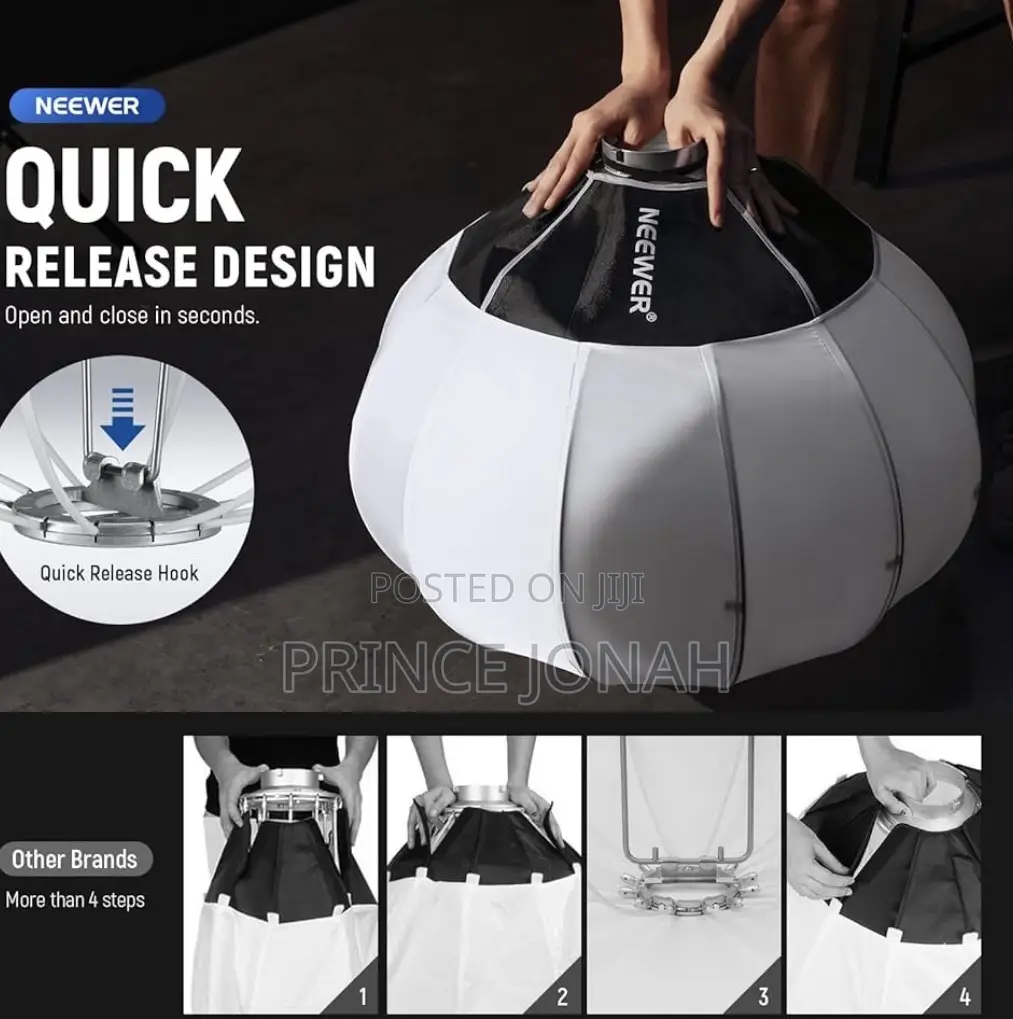 NEEWER 26"/65cm Lantern Softbox, Quick Release 360°, Bowens Mount