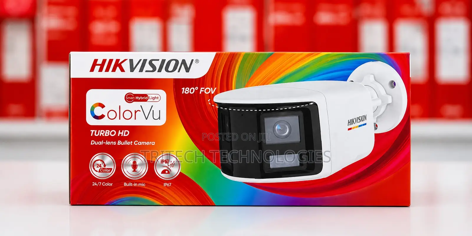 Hikvision Ds-2ce12kf3tp-DLS ColorVu Dual-Lens Fixed Bullet Camera