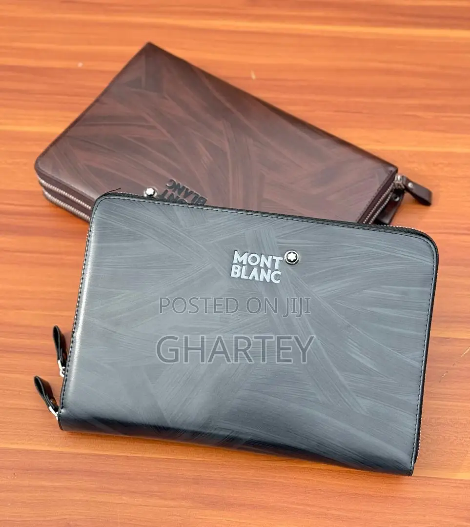 Mont Blanc Premium Double Zip-Around Clutch Bag Available in 3 Colors
