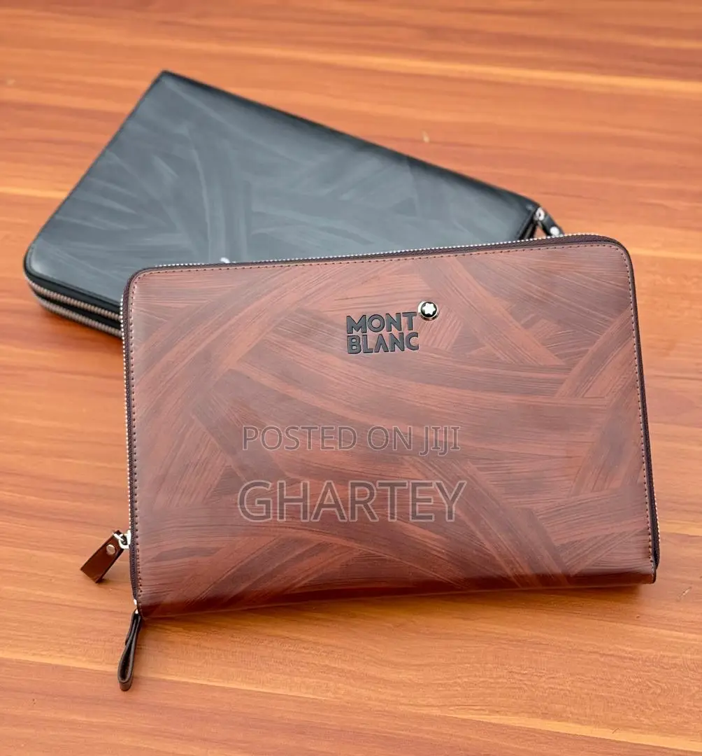 Mont Blanc Premium Double Zip-Around Clutch Bag Available in 3 Colors