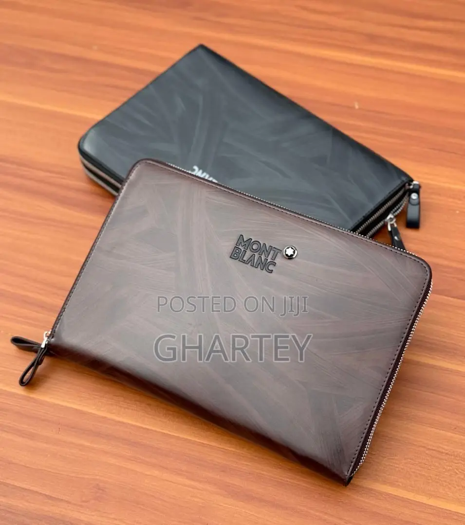 Mont Blanc Premium Double Zip-Around Clutch Bag Available in 3 Colors