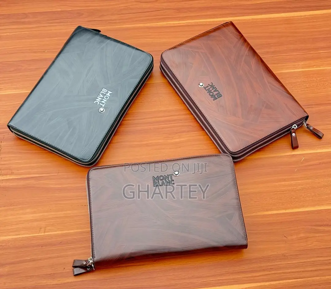 Mont Blanc Premium Double Zip-Around Clutch Bag Available in 3 Colors