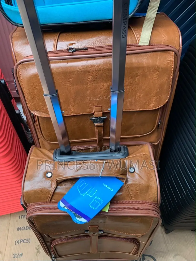 Leather Traveling Bag 3 Sets