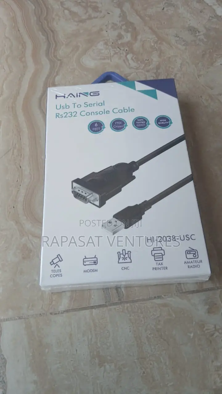 HAING USB to Serial Rs232 Console Cable 6 Feet HI-2038