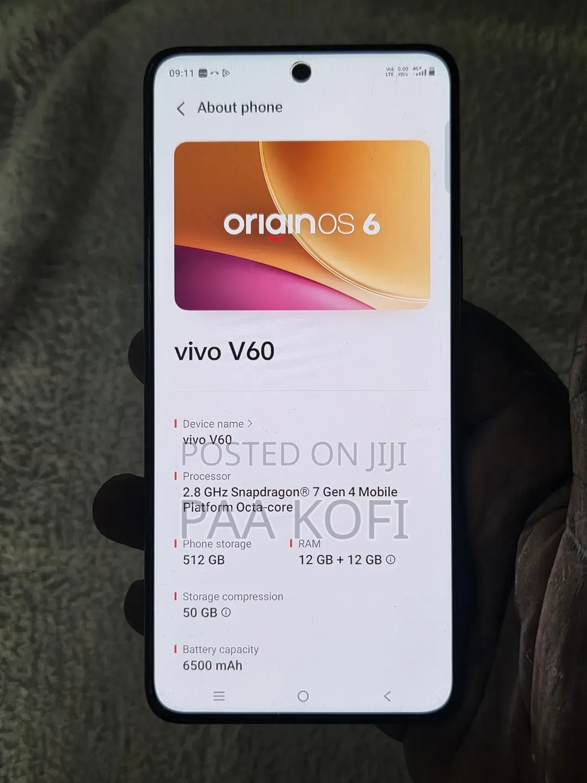 Vivo V60 512 GB Gray
