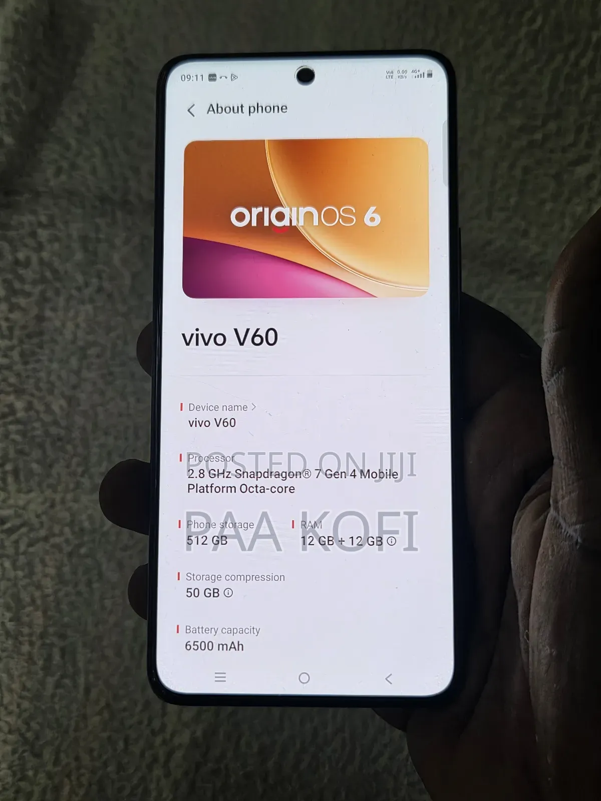 Vivo V60 512 GB Gray