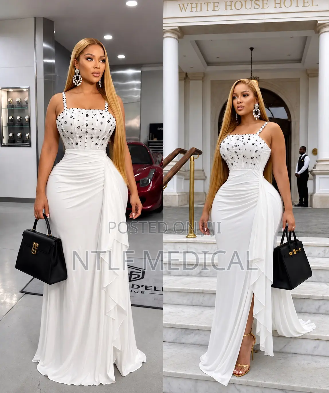Classy Women Dress (Available in White, Beige and Black)