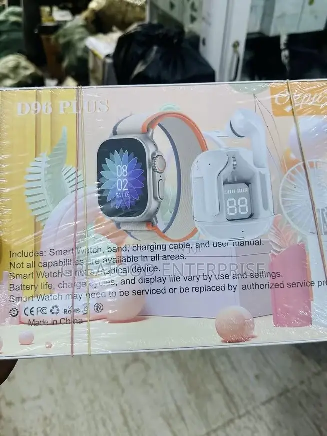 D96 Plus Smart Watch Gift Combo Set