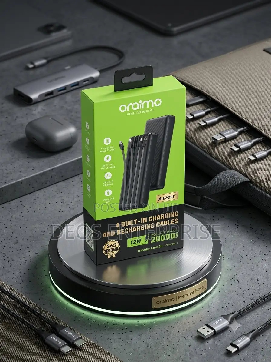 Original Oraimo 20000mAh AniFast Digital Power Bank