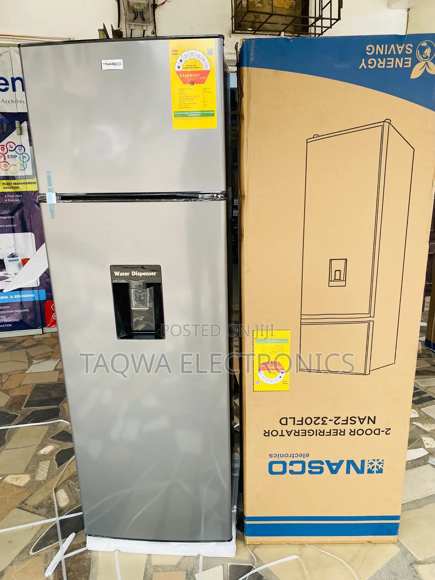 Energy Saving Nasco 280L Refrigerator With Dispenser