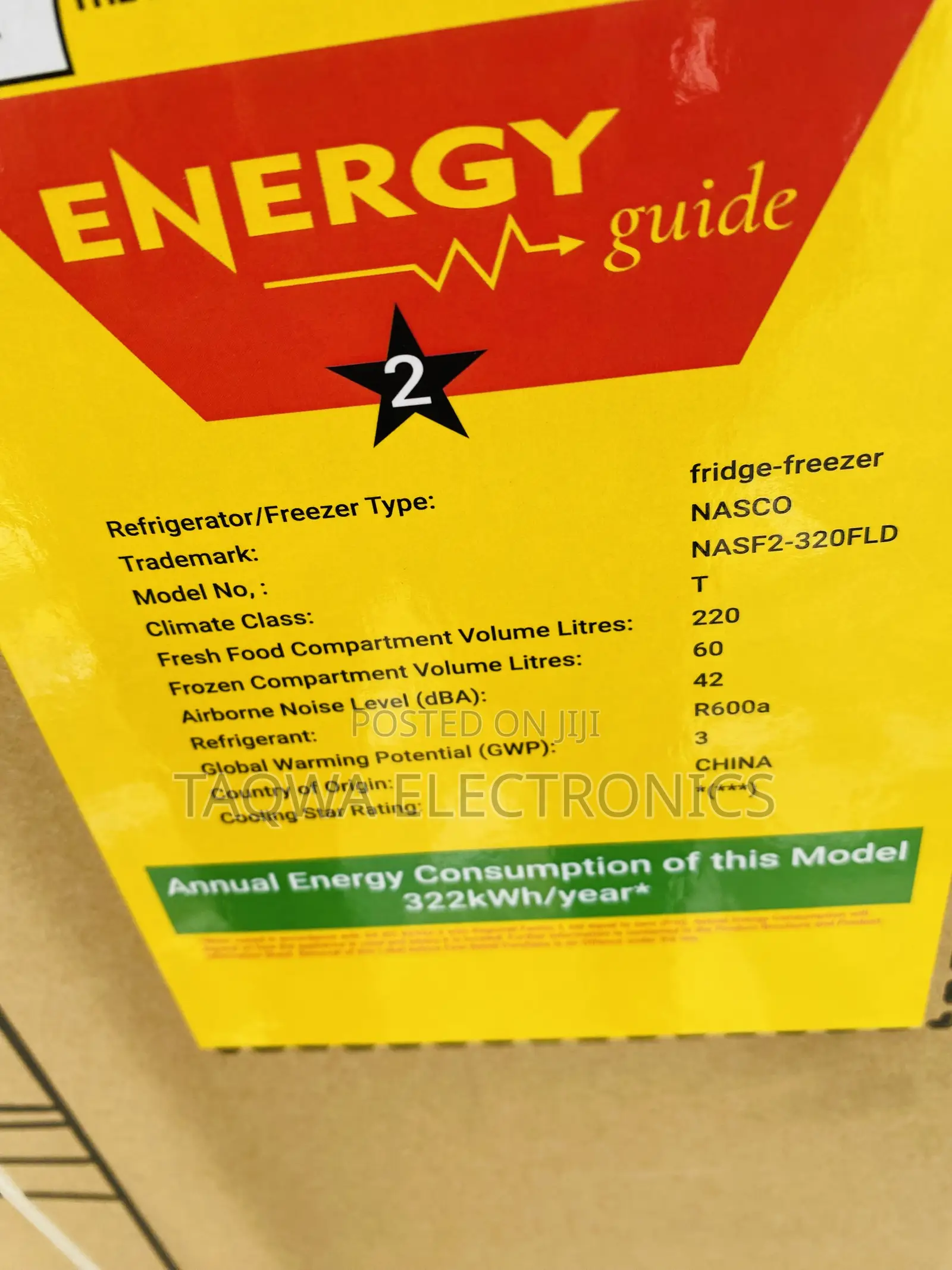 ORDER THE Nasco 280 Liters Fridge