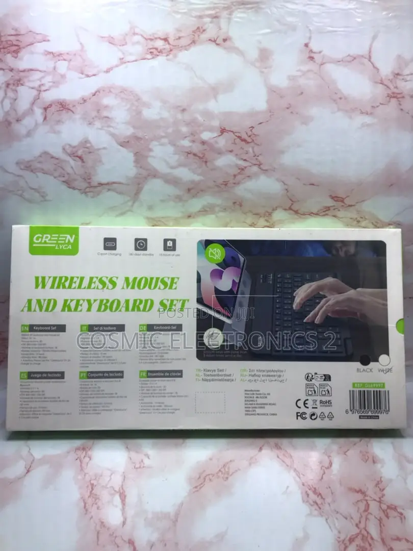 GreenLYCA Rechargeable Bluetooth Keyboard Silent Mouse Combo