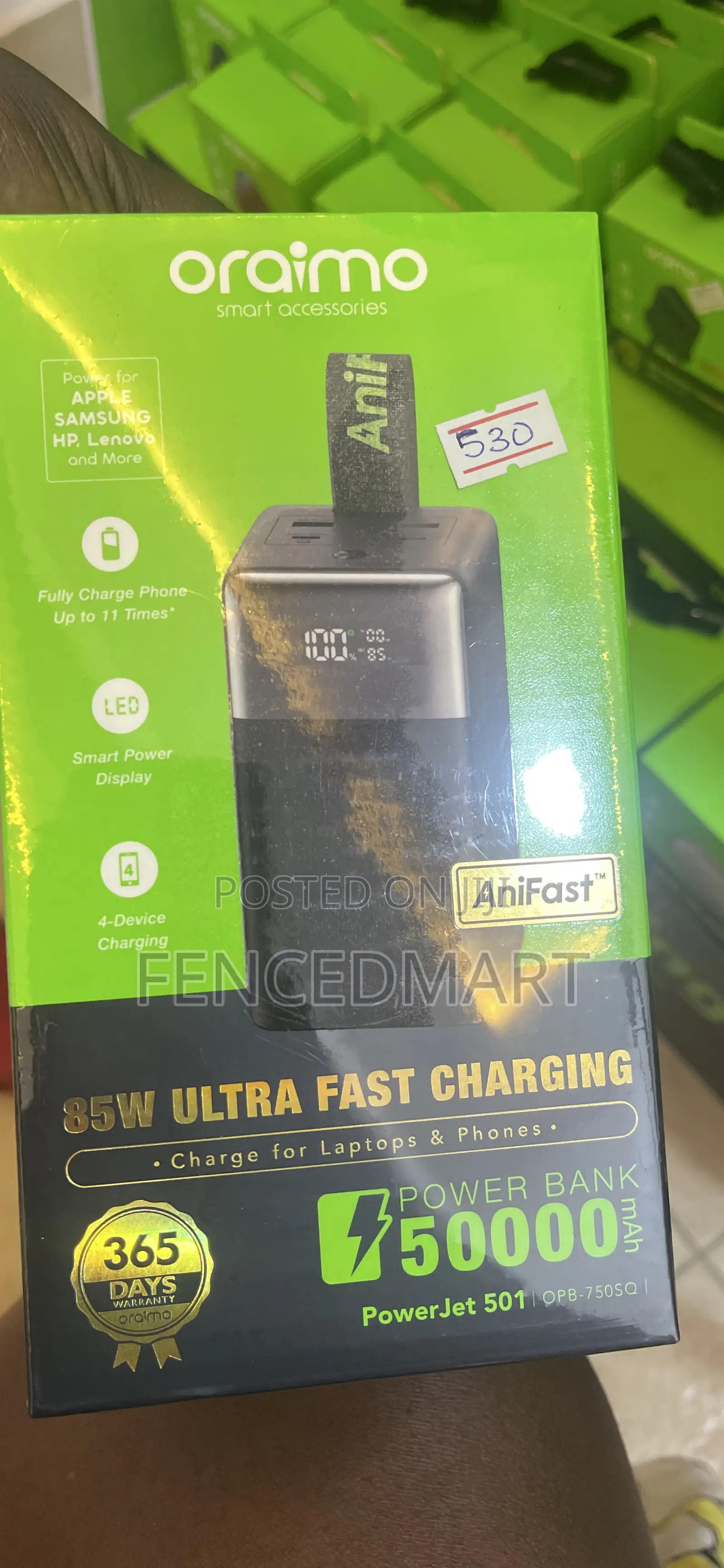 Oraimo PowerJet 501 50000mAh 85W Fast Charging Power Bank