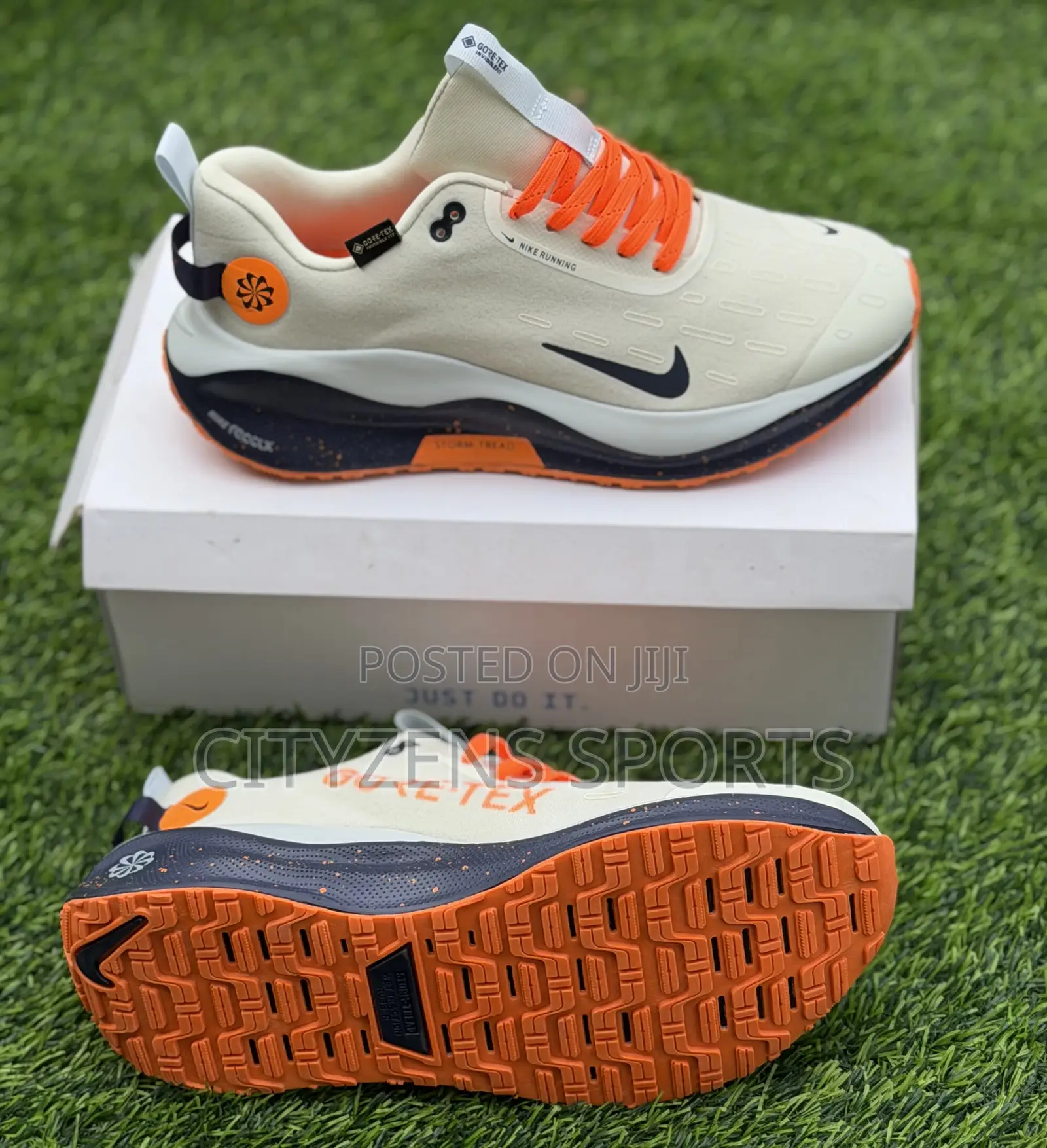 Nike Off White and Orange Trainers