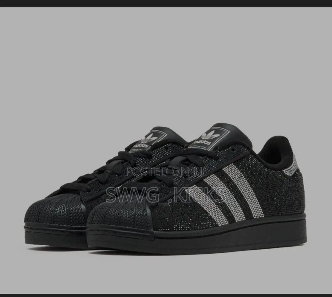 Adidas Superstar II Rhinestone Black Silver