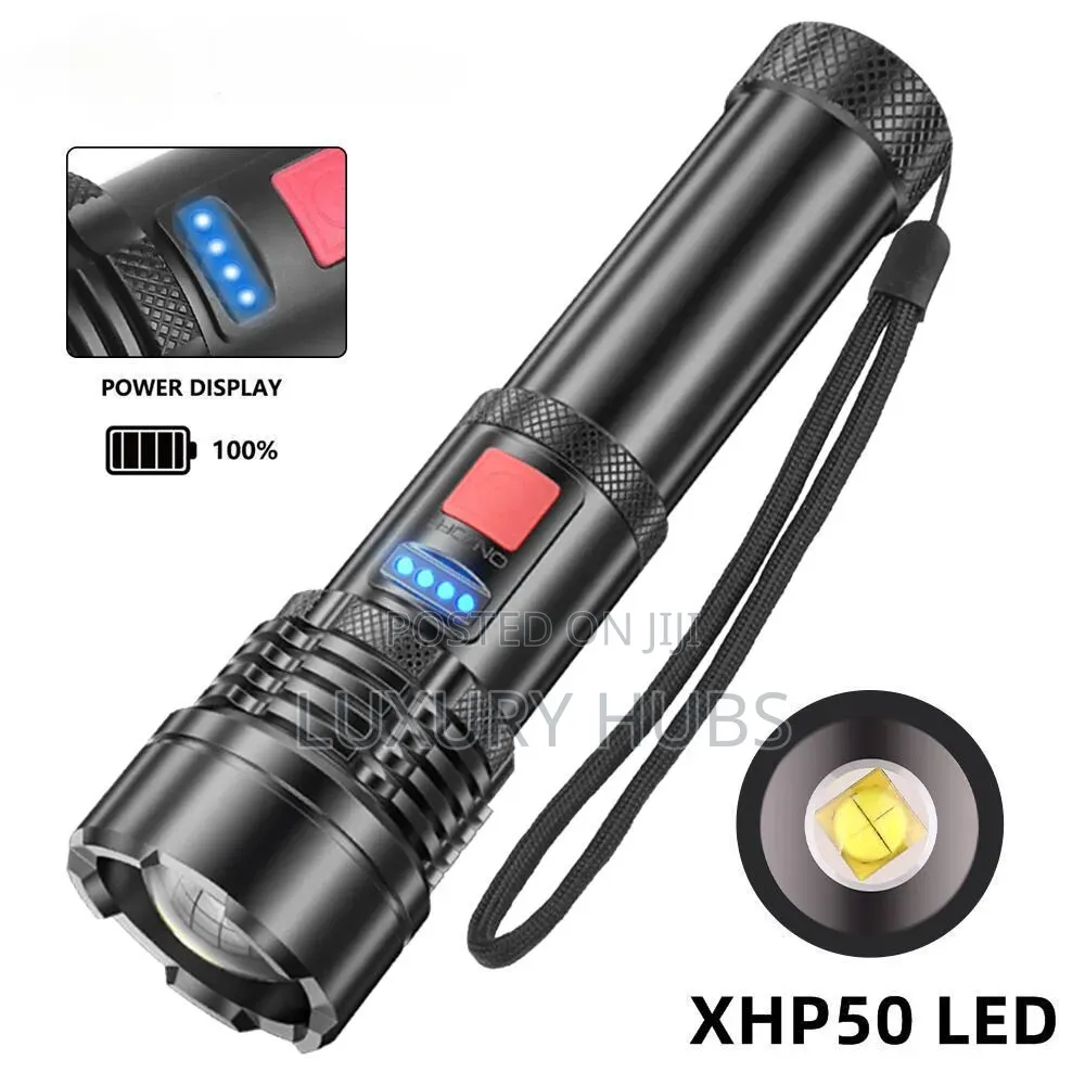 Rechargeable LED Flashlight | 1500mAh | 300 Lumens | 500M Long Range