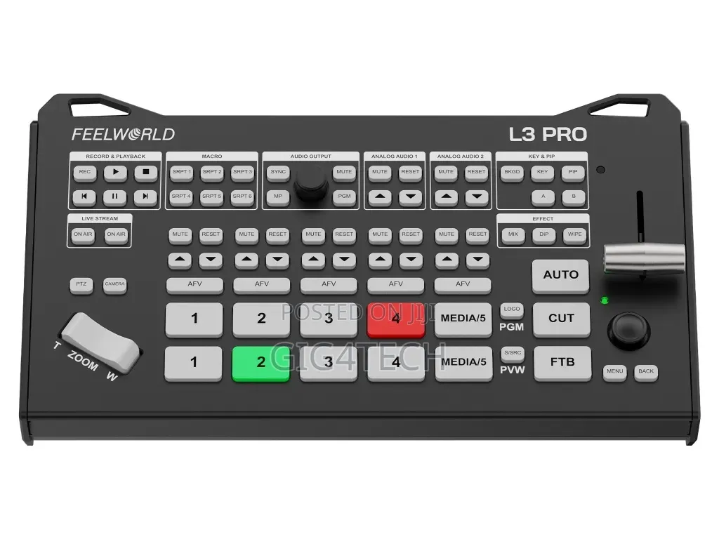 FEELWORLD L3 PRO 9+1 Channel Video Mixer Switcher 4 HDMI 4 SDI
