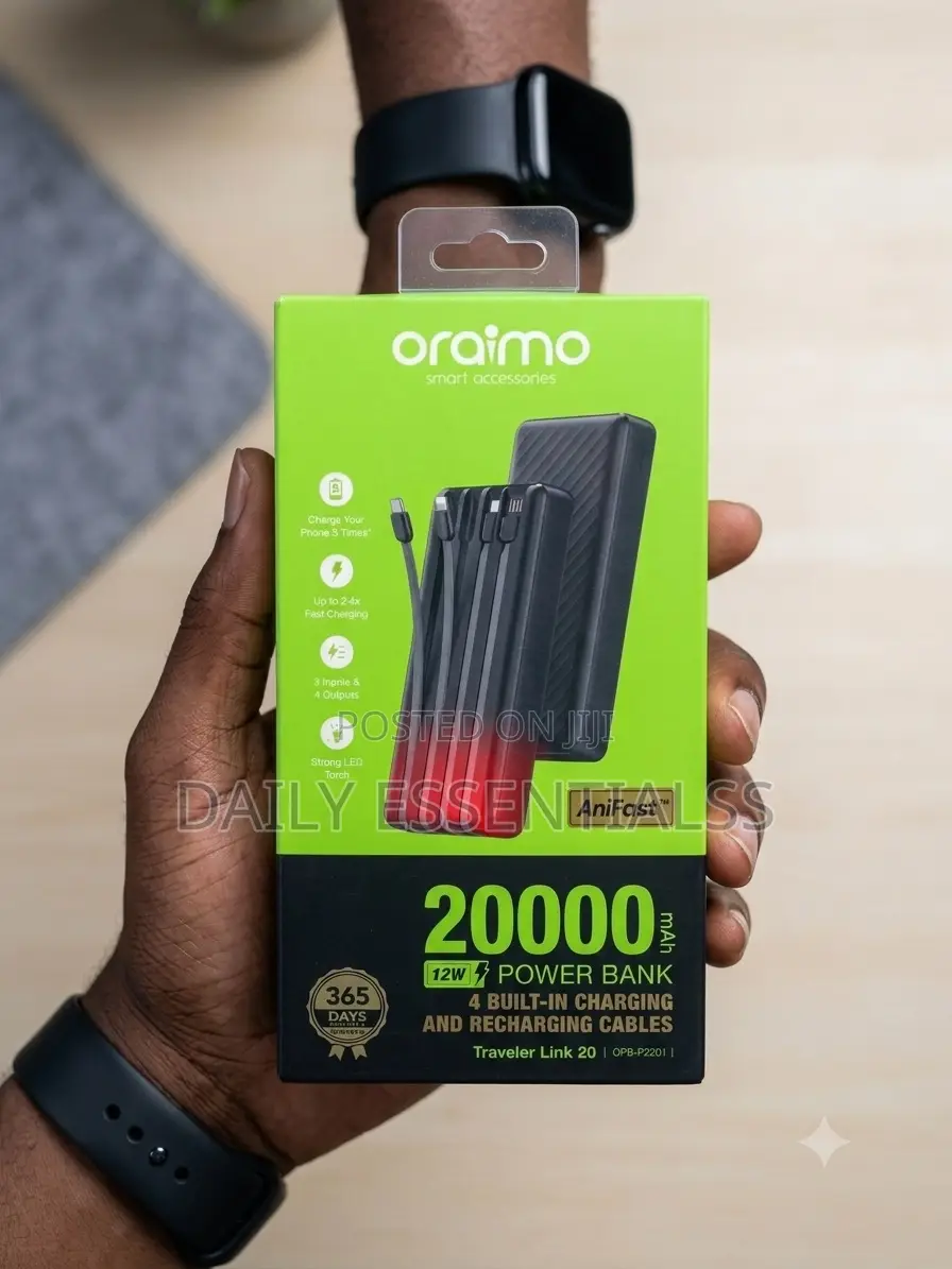 Oraimo Power Bank 20000mAh USB Fast Charger