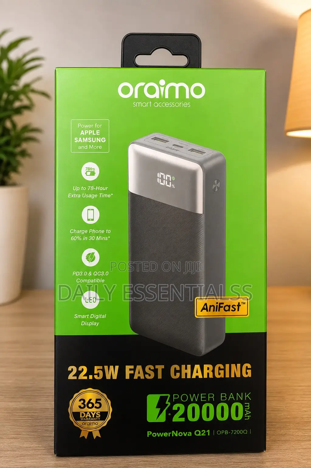 Original Oraimo 20000mAh Fast Charging Power Bank