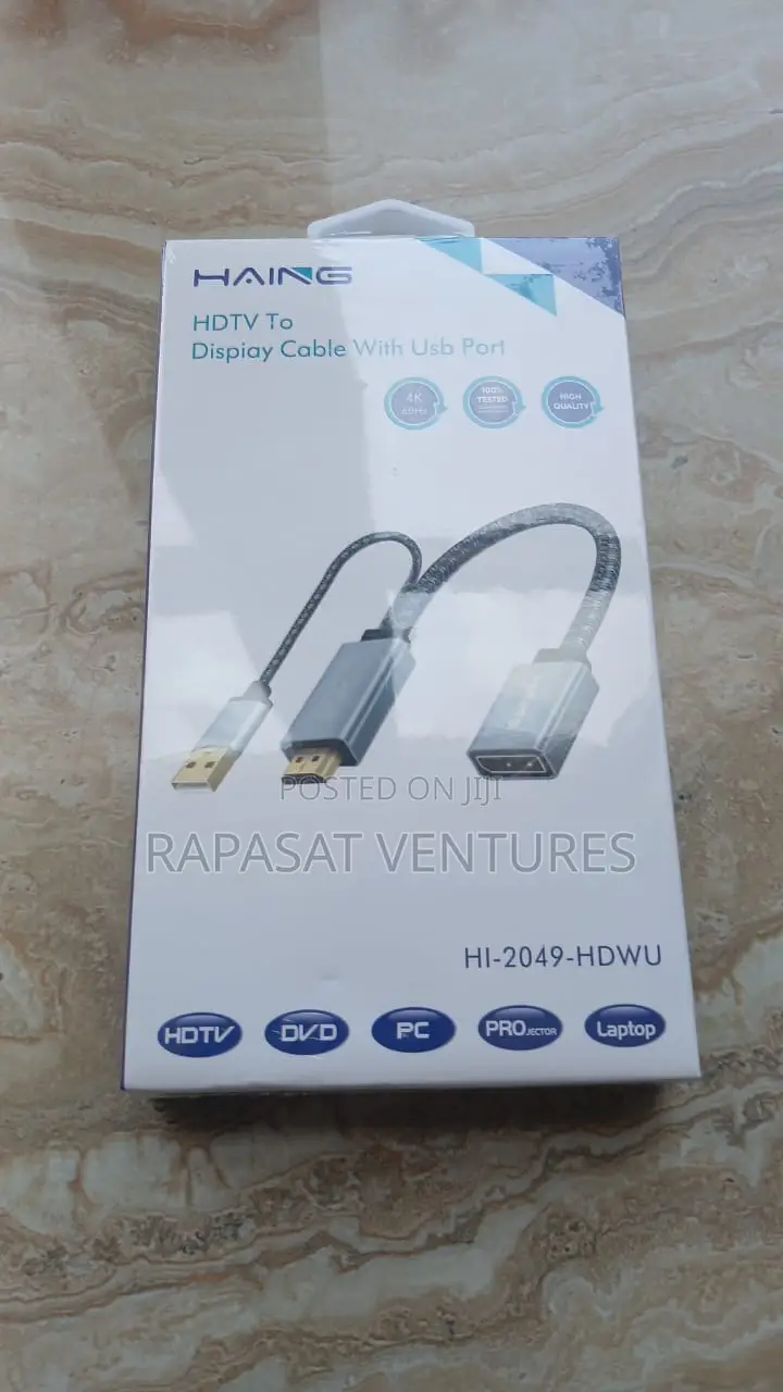 Genuine Hdmi Male to Display Female With USB Hi-2049