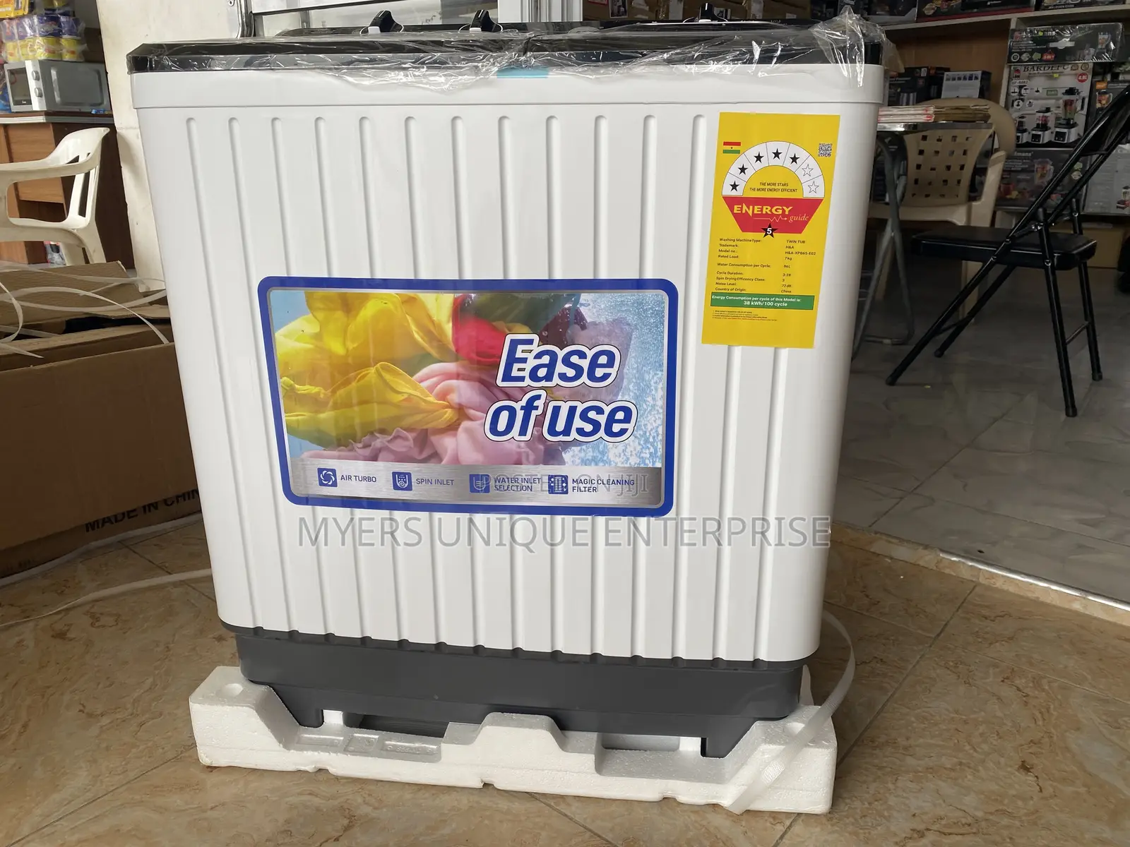 7kg Durable Twin Tub Washer - Rust Free Body