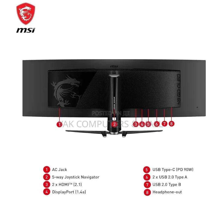 49 Inch Msi MPG 491cqp Qd-Oled 49 Inch DQHD Curved Gaming