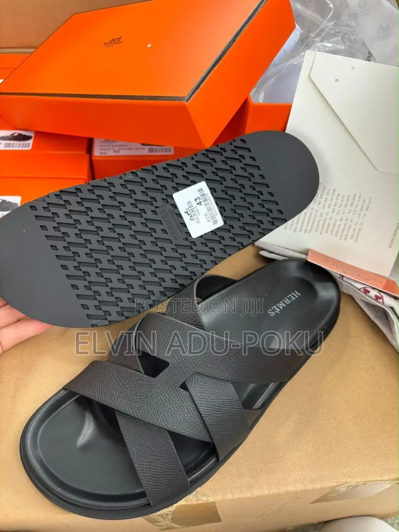 Hermés Kazmir Open Leather Sandals