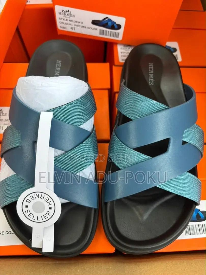 Hermés Kazmir Open Leather Sandals