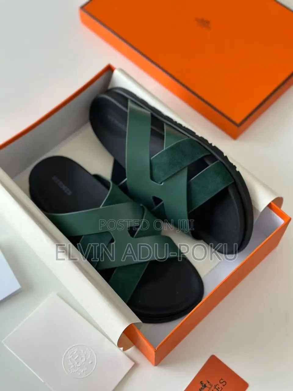 Hermés Kazmir Open Leather Sandals