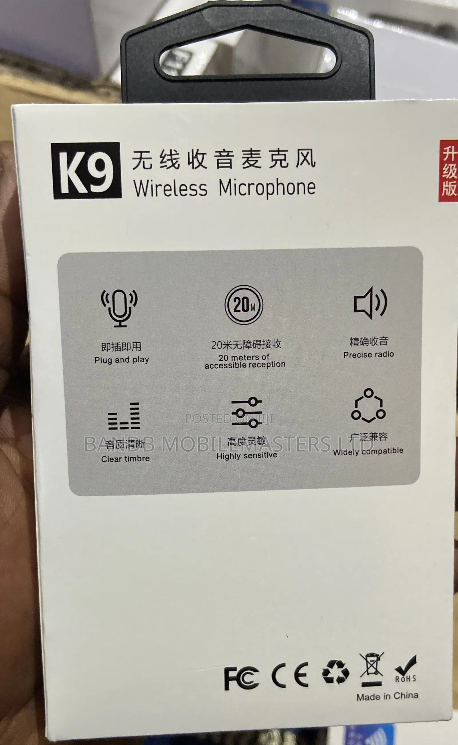 Wireless Microphone for Android/iPhone–Noise Reduction Clip-on Mic