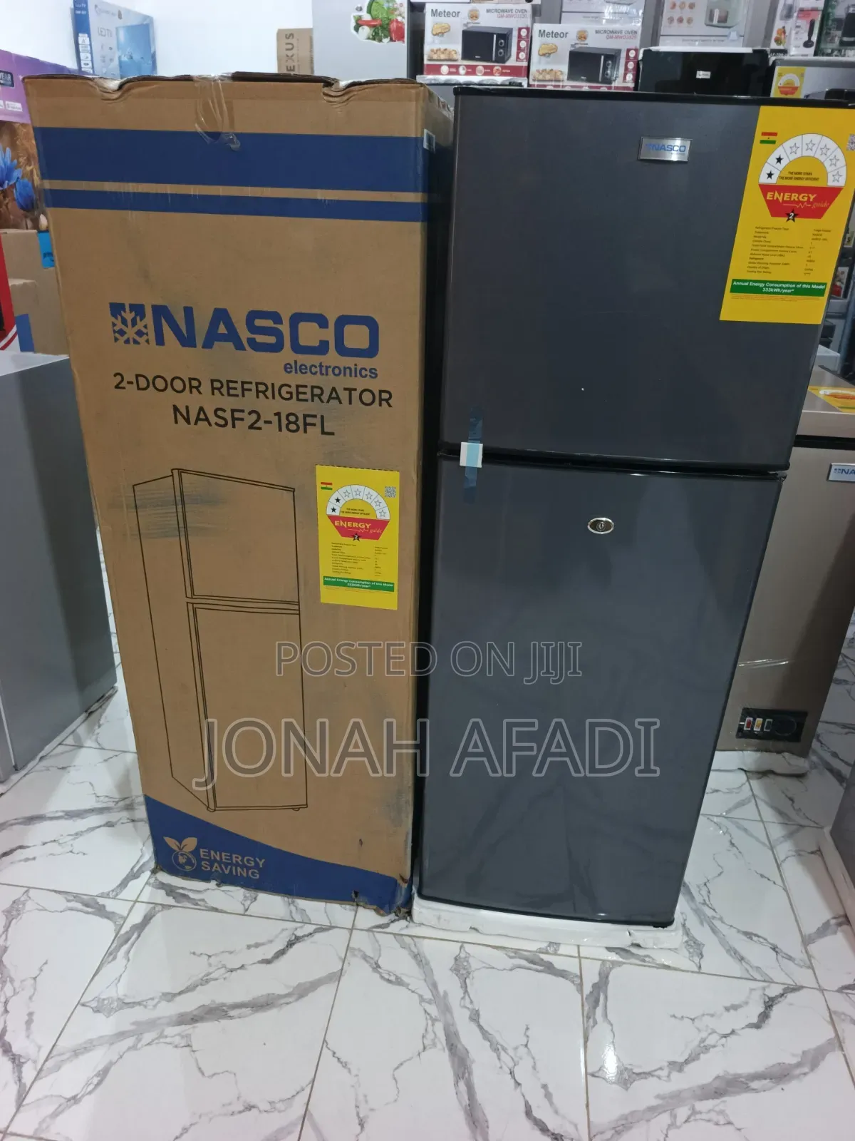 Nasco 158L Double Door Top Freezer Fridge NASF2-18FL