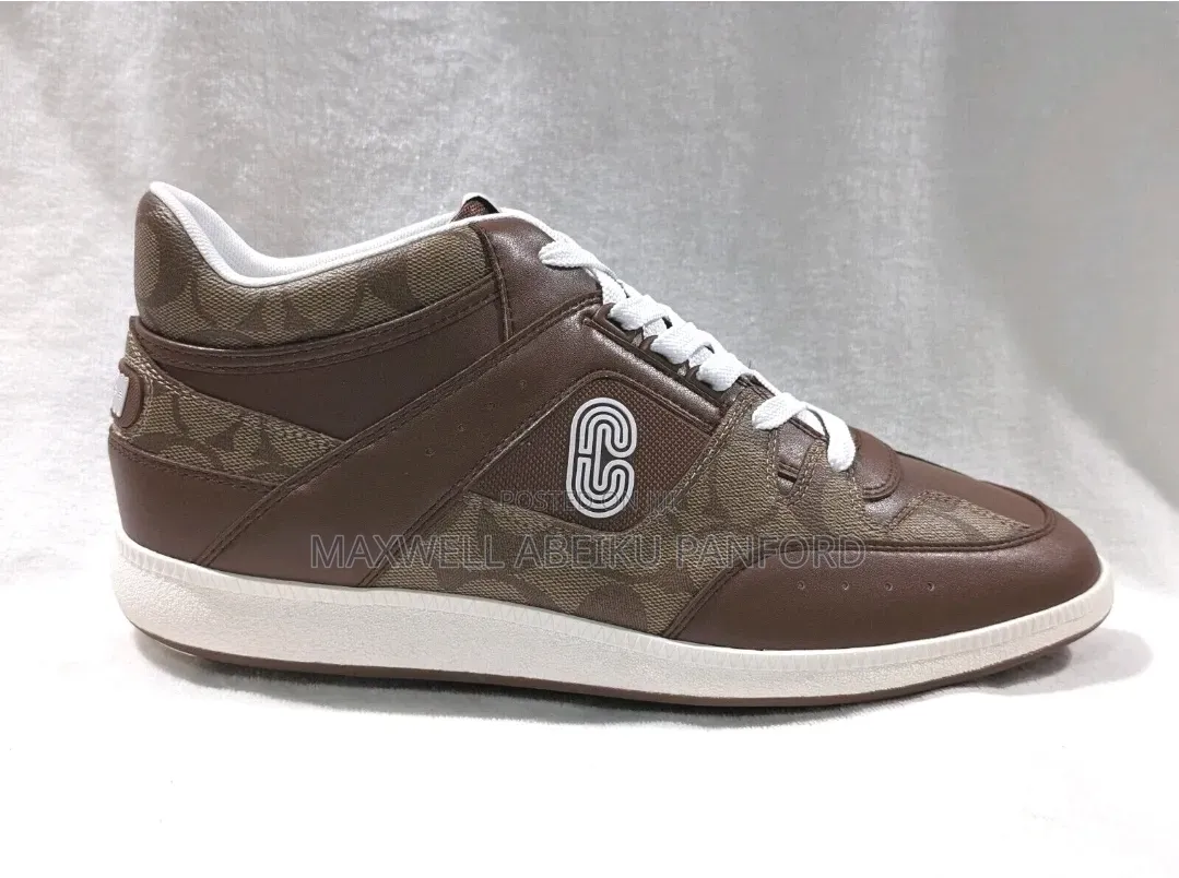 Coach Men's Saddle Leather Signature Sneakers