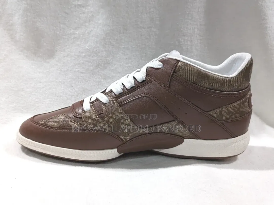 Coach Men's Saddle Leather Signature Sneakers