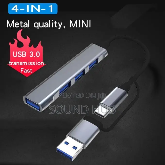 USB3.0 HUB 4 in 1 USB Type C Hub Splitter Adapter Expansion