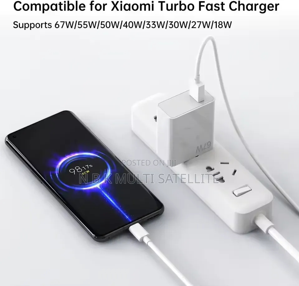 Original 67W Xiaomi Charger USB C Redmi Note 13,15,14 and More