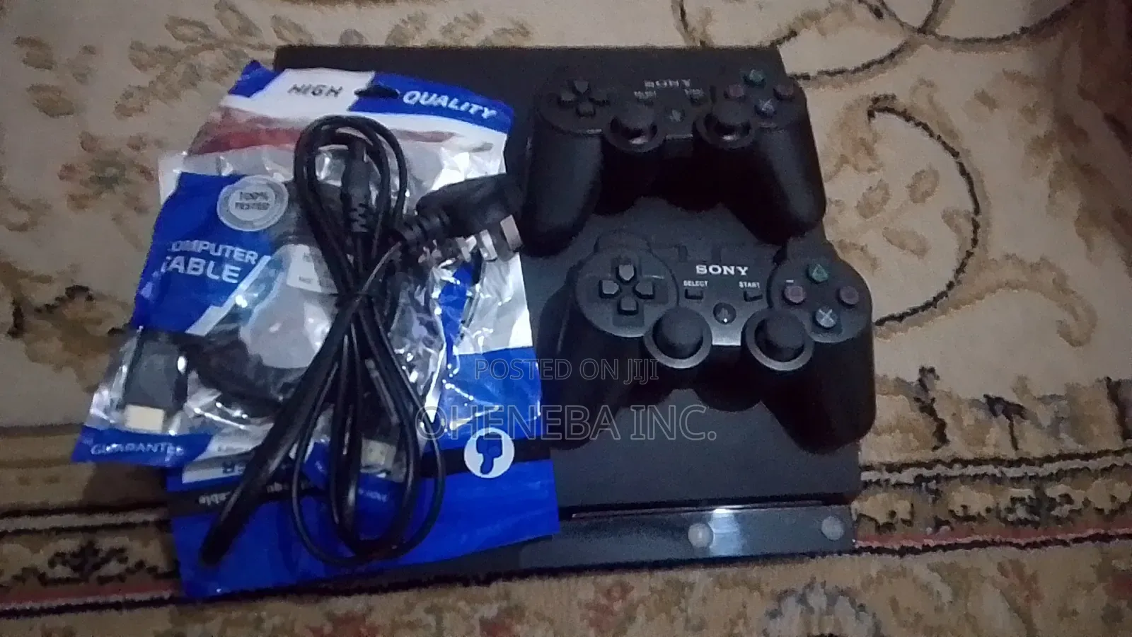 PS3 Slim Console + 10 Games Installed+ 2 Controllers