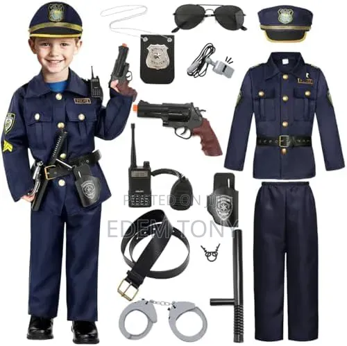 INNOCHEER Police Costume for Children (7-11years)