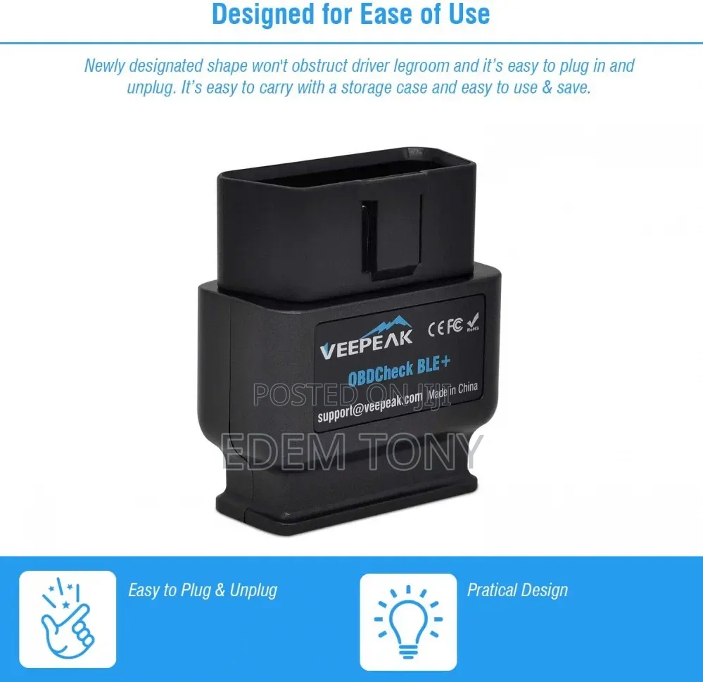 Veepeak OBDCheck BLE, a Bluetooth Low Energy OBD-II