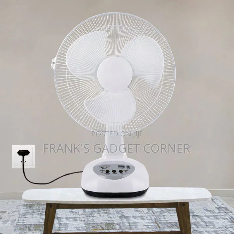 12" Rechargeable Solar Fan