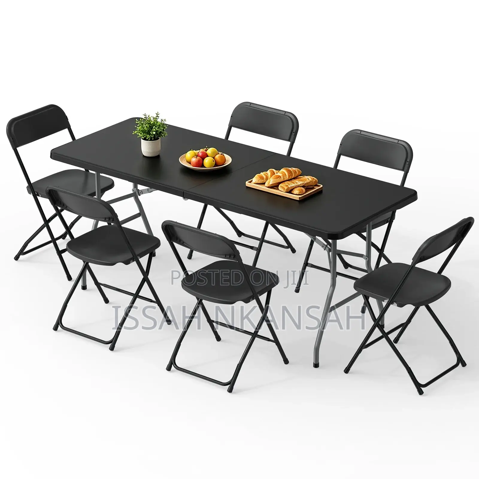 Black Folding Table and Chairs
