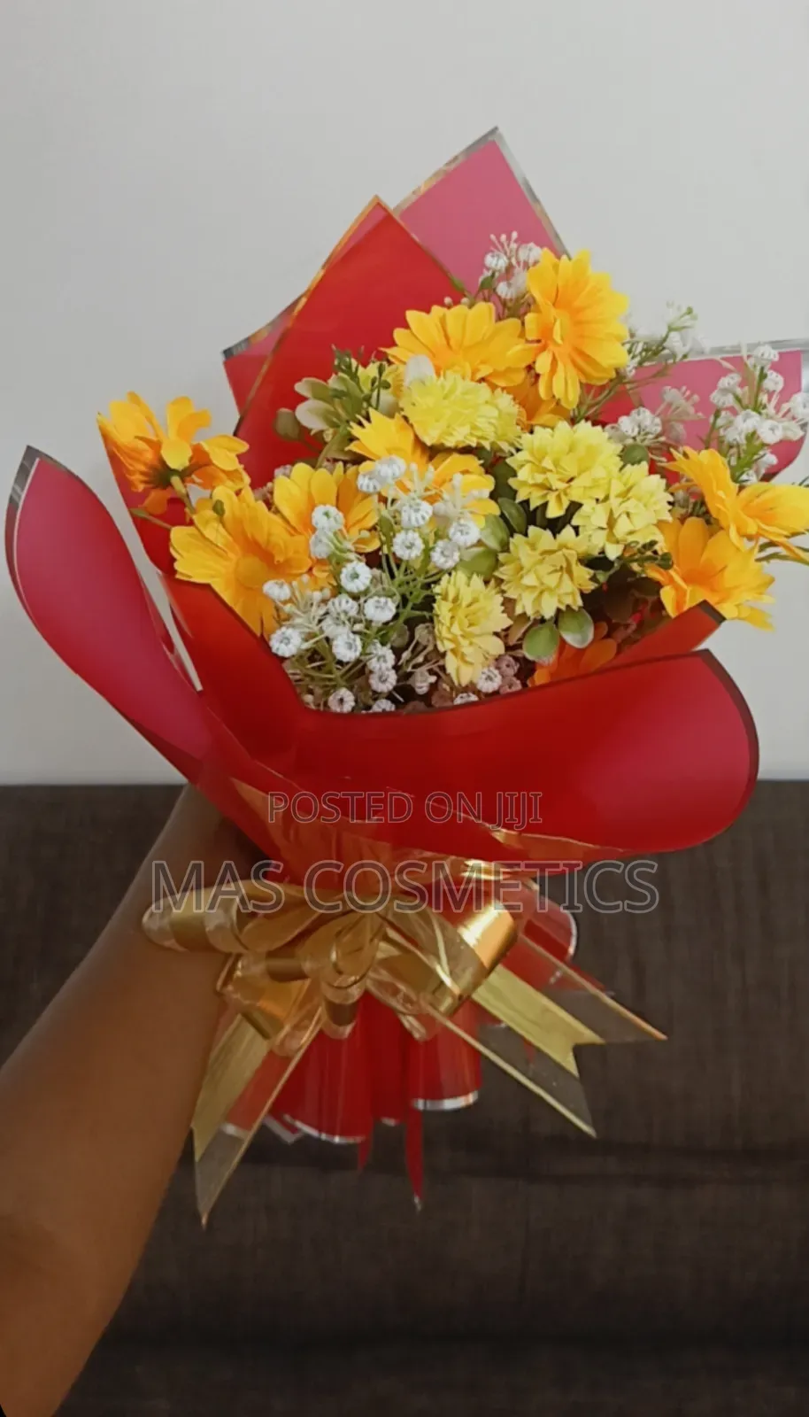 Artificial Flower Bouquet - Mixed Yellow and White