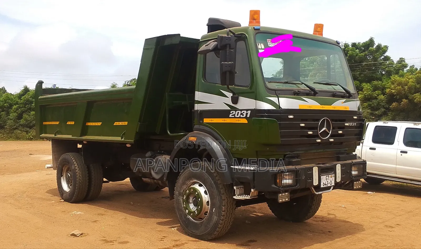 Mercedes-Benz Single Axle Tipper Truck 1996 Green