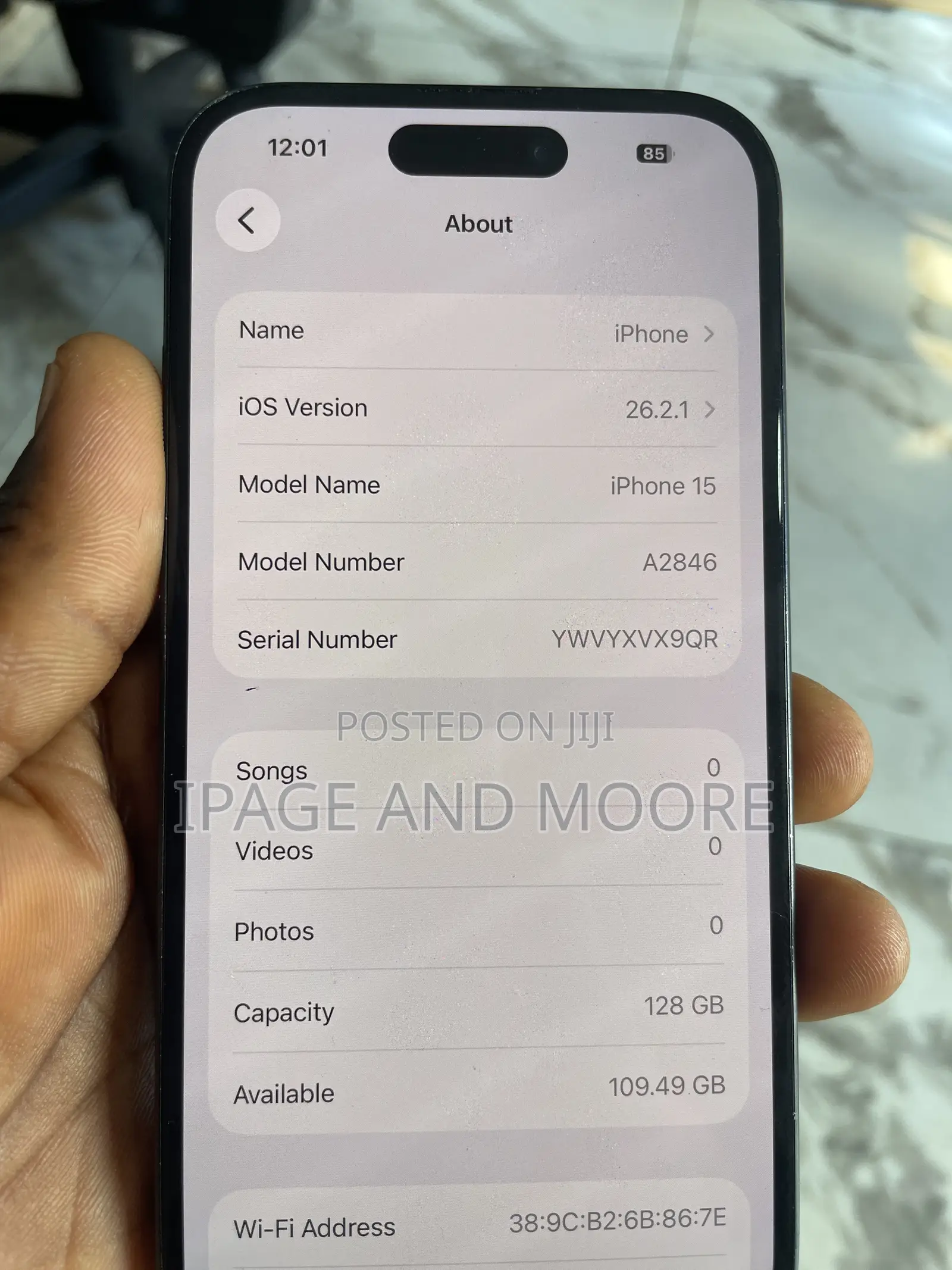 Apple iPhone 15 128 GB Black